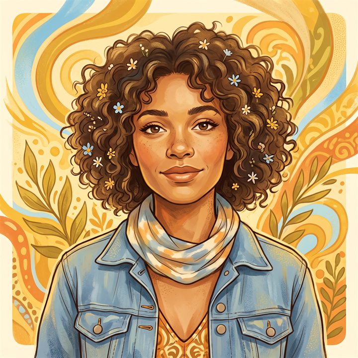 Illustrated portrait of Sierra Scout Wilder