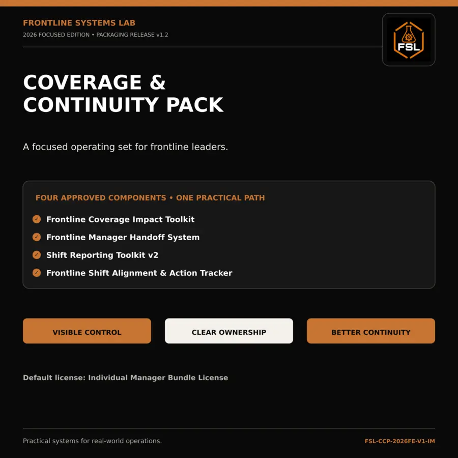 Coverage & Continuity Pack cover