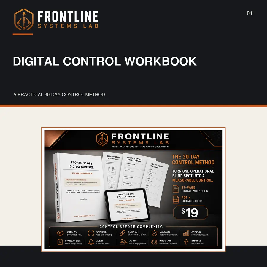Frontline Ops Digital Control Workbook cover