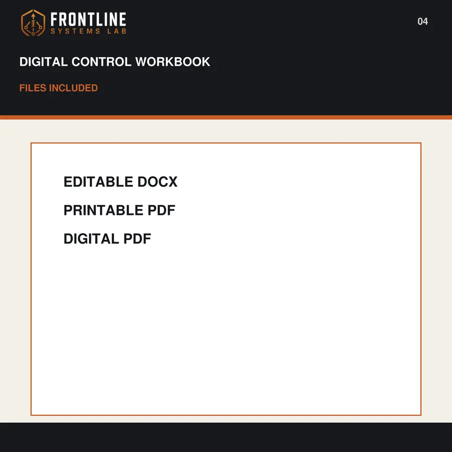 Frontline Ops Digital Control Workbook preview 4