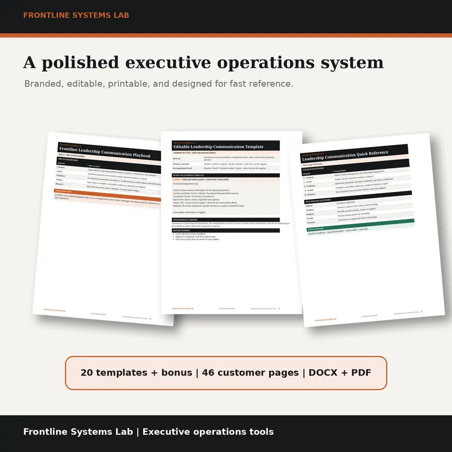 Frontline Leadership Communication Pack preview 5