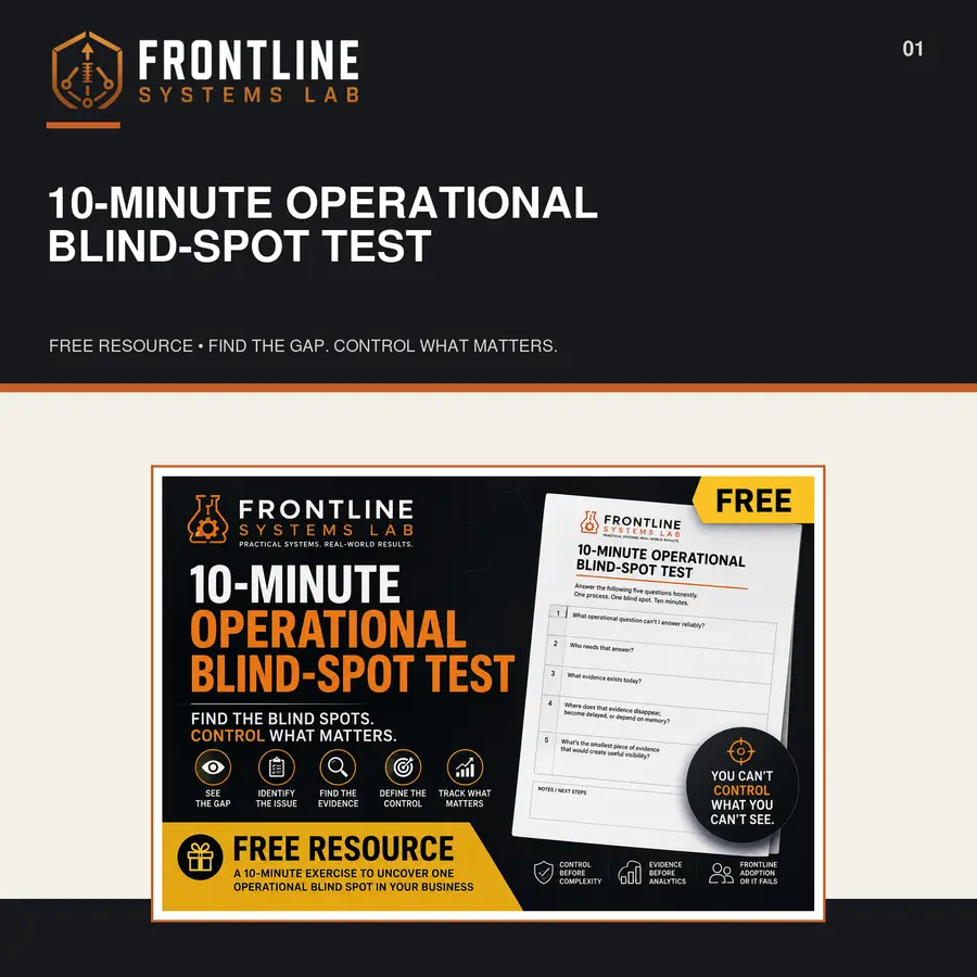 Free 10-Minute Operational Blind-Spot Test cover