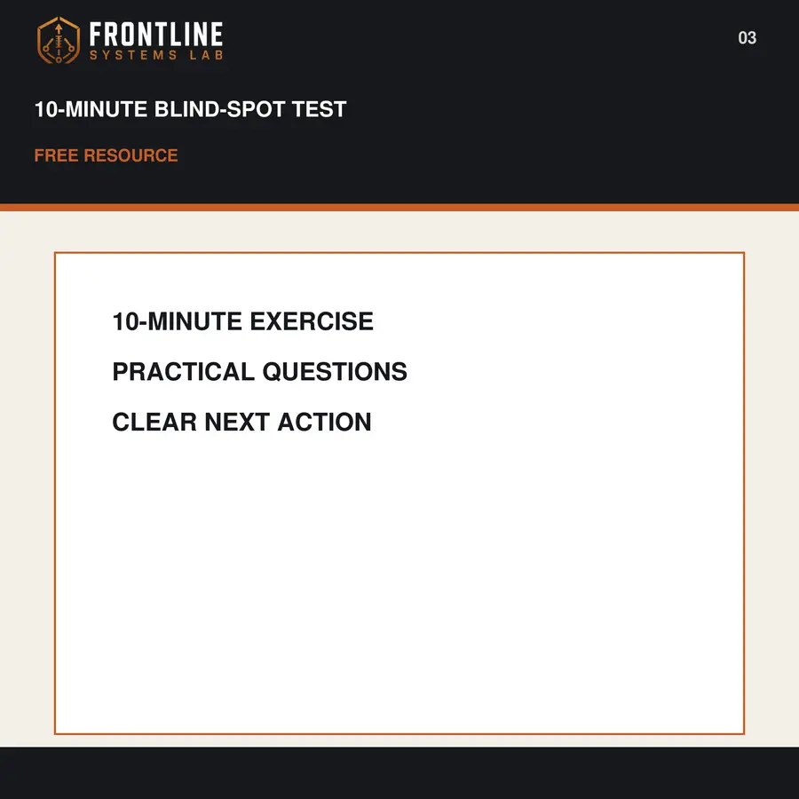Free 10-Minute Operational Blind-Spot Test preview 3