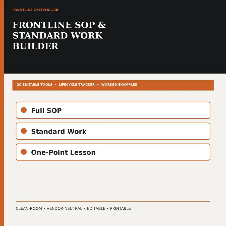 Frontline SOP & Standard Work Builder cover